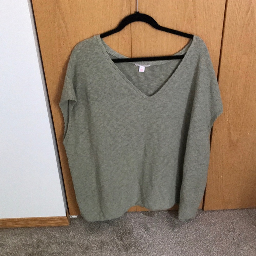 Joe Fresh Sage green plus size sweater vest